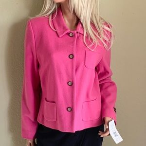NWT HARVÉ BENARD Wool Cashmere PINK Coat